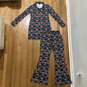 Zara matching set- blue and orange size Medium